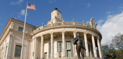 City Hall with Merrick Statue in front